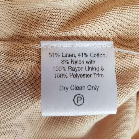 Temperley London Blush Peach Linen Cotton Blend Boho Cottagecore Crochet Dress 6 - Picture 8 of 15